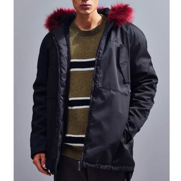 NATIVE YOUTH Other - 𝅺Native Youth Mens Ease Parka Faux Fur Hooded Jacket NWT